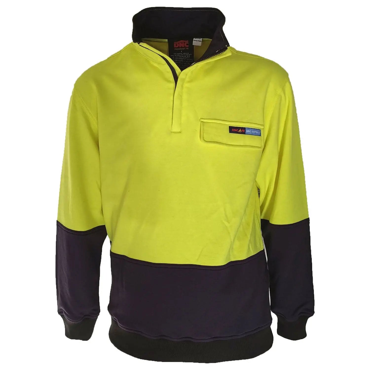 Hivis 1/2 Zip Fr & Hrc2 Jumper - 3423 Metro Workwear.
